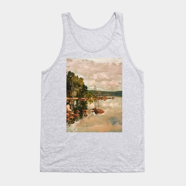 Cloudy Morning at the Lake Tank Top by AlexMir